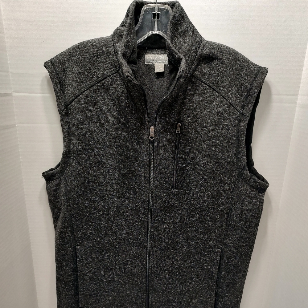 Falls Creek Men's Dark Heathered Grey Performance Vest Med.